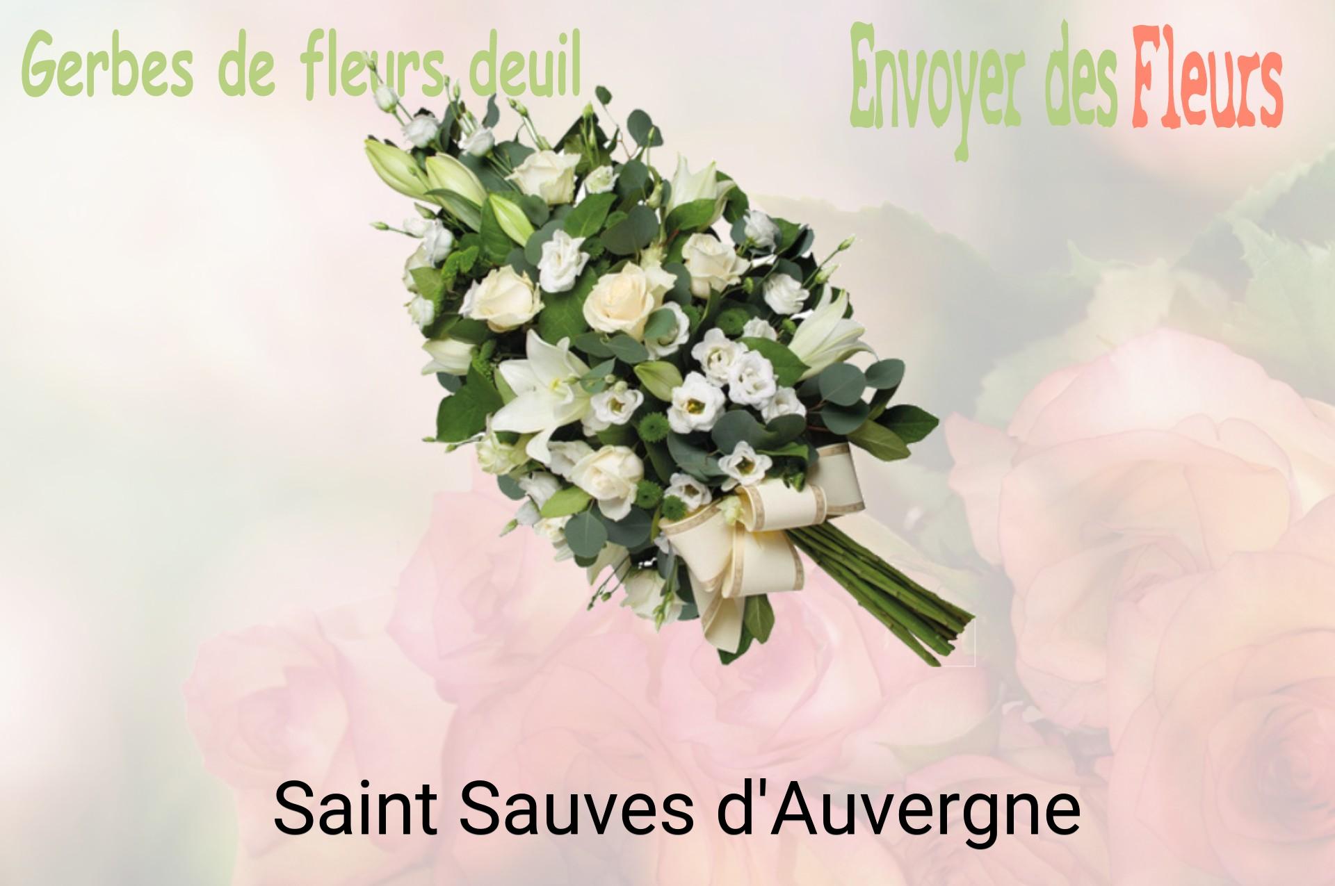 Gerbe de fleurs de deuil livrée à Saint-Sauves-d'Auvergne